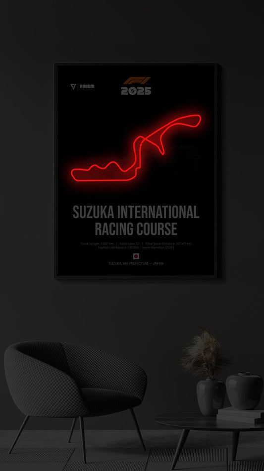 SUZUKA INTERNATIONAL RACING COURSE | F1 NEON CIRCUIT POSTER