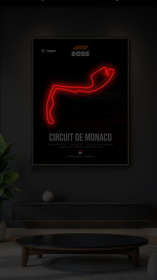 CIRCUIT DE MONACO | F1 NEON CIRCUIT POSTER