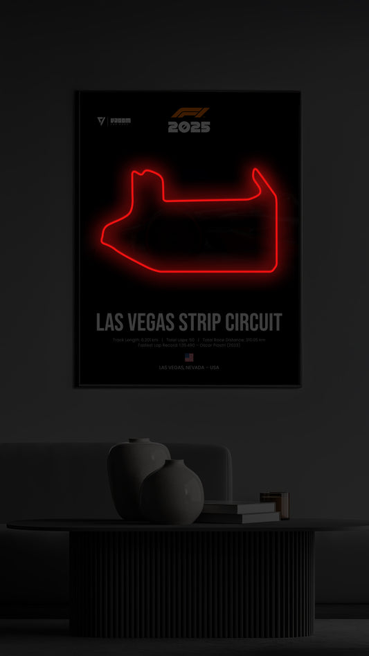 LAS VEGAS STRIP CIRCUIT | F1 NEON CIRCUIT POSTER