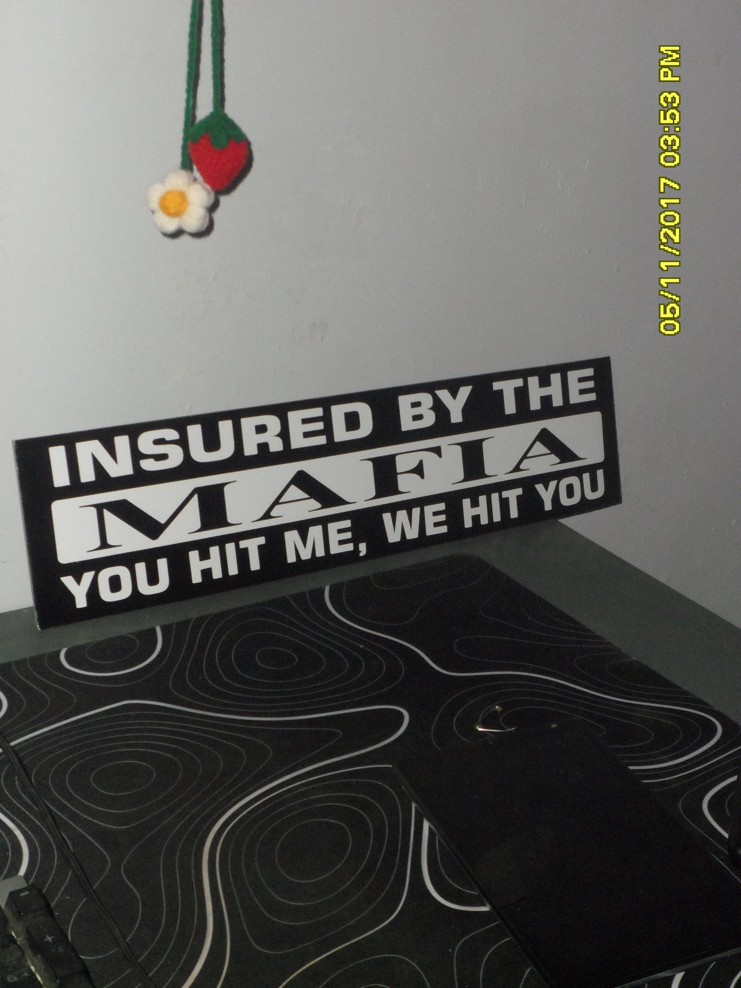 INSURED BY THE MAFIA Magnetic Custom Plate