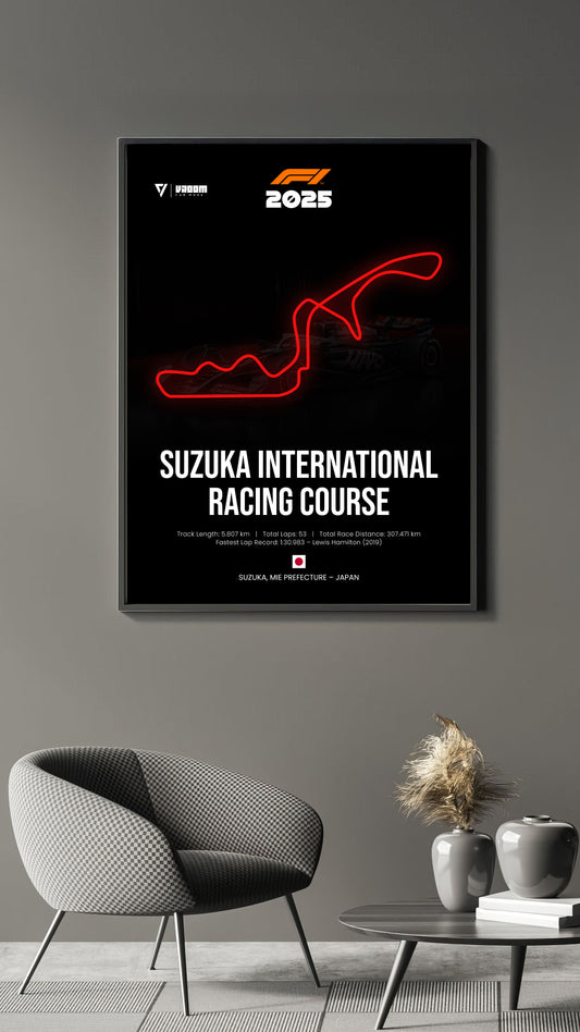 SUZUKA INTERNATIONAL RACING COURSE | F1 NEON CIRCUIT POSTER