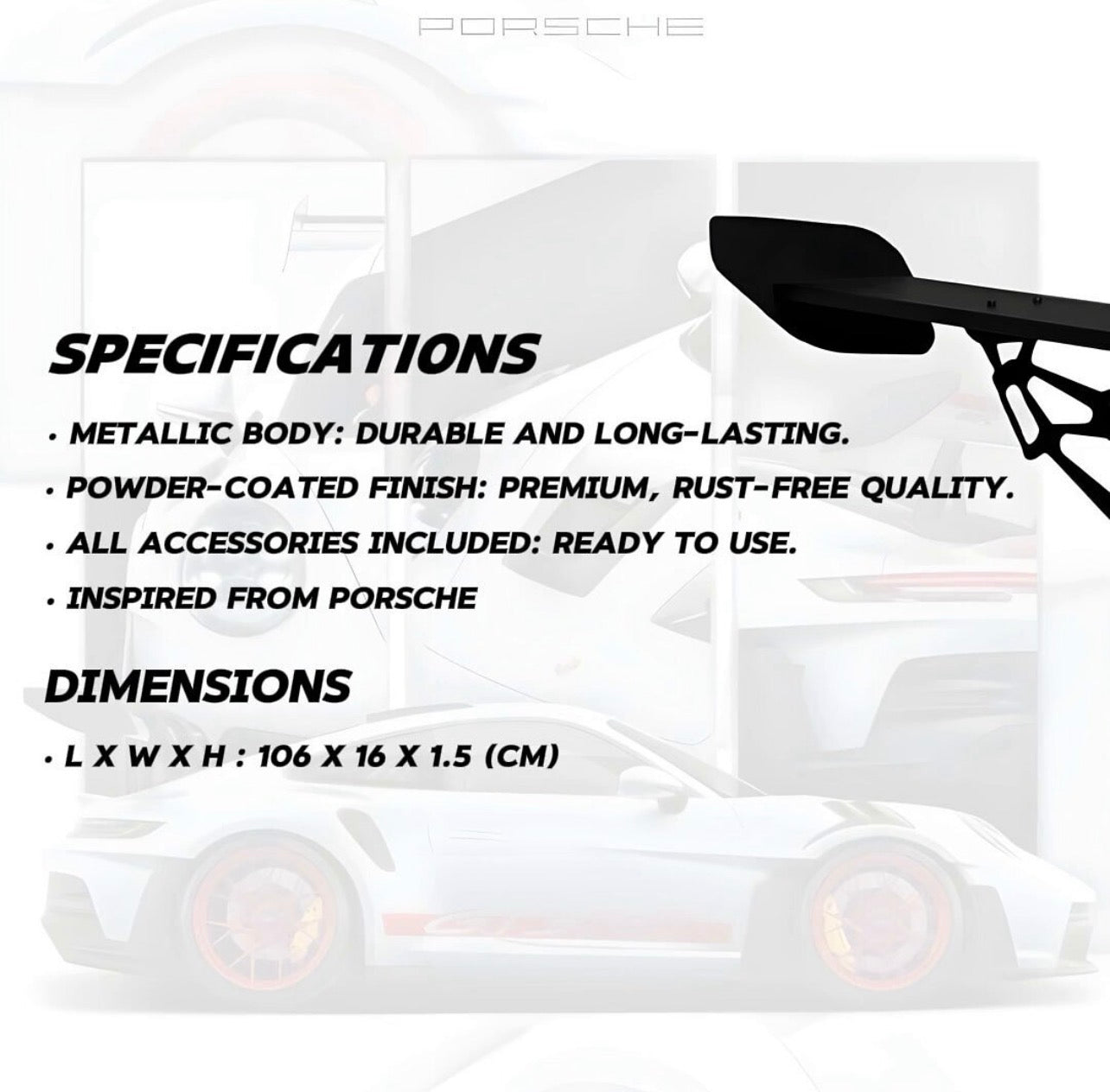 Porsche Spoiler Shelf