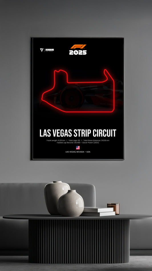 LAS VEGAS STRIP CIRCUIT | F1 NEON CIRCUIT POSTER