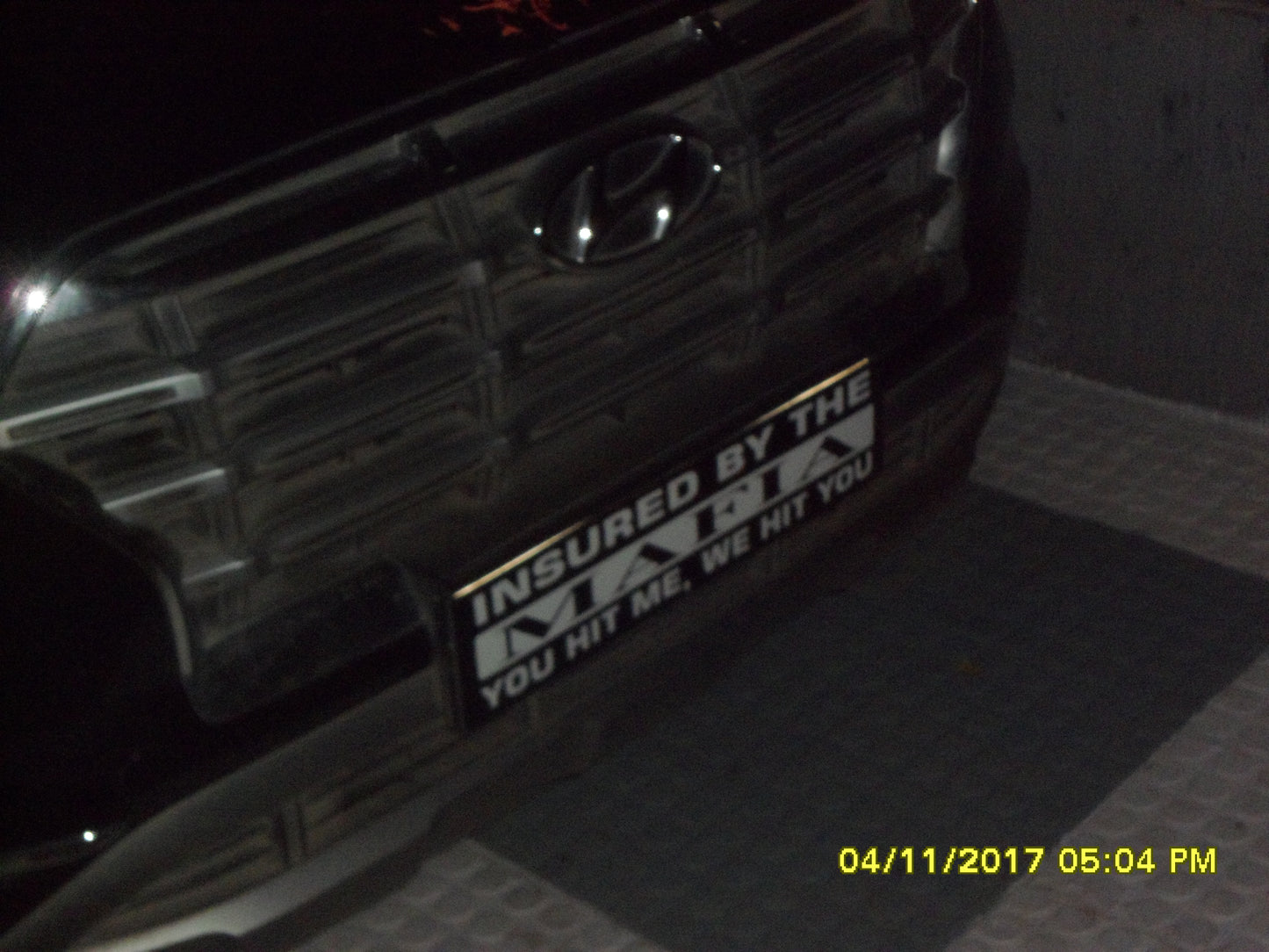 INSURED BY THE MAFIA Magnetic Custom Plate