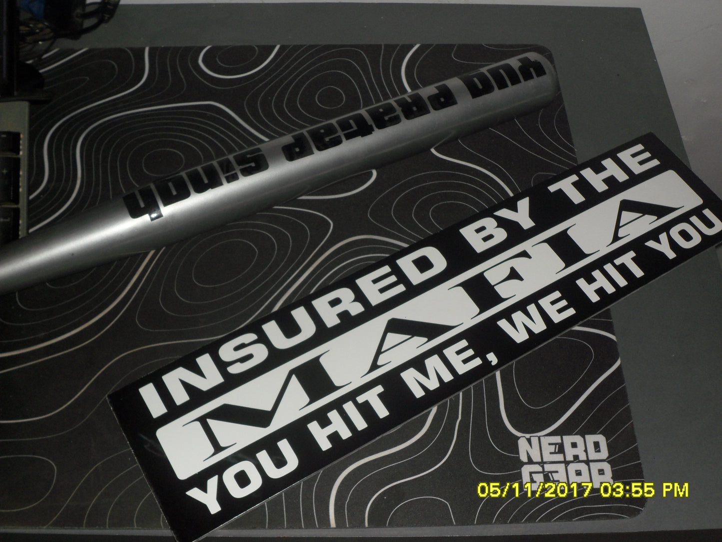 INSURED BY THE MAFIA Magnetic Custom Plate