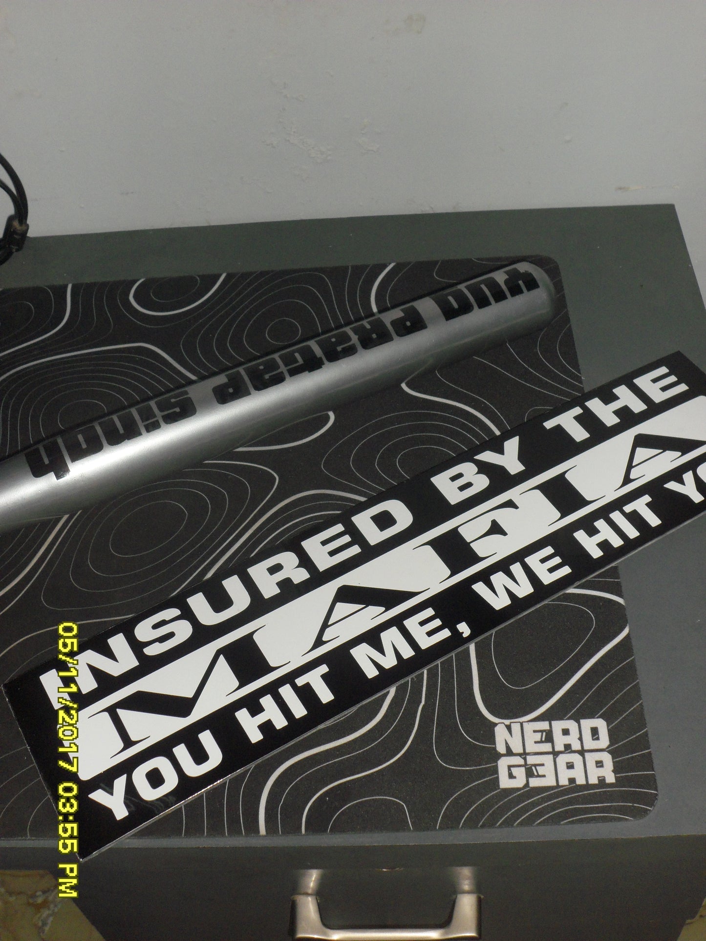 INSURED BY THE MAFIA Magnetic Custom Plate